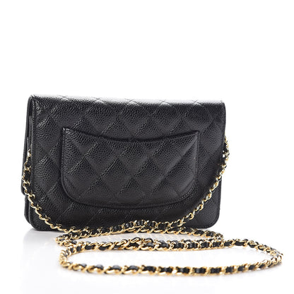 Chanel Caviar Quilted Wallet On Chain WOC Black 3 of 9