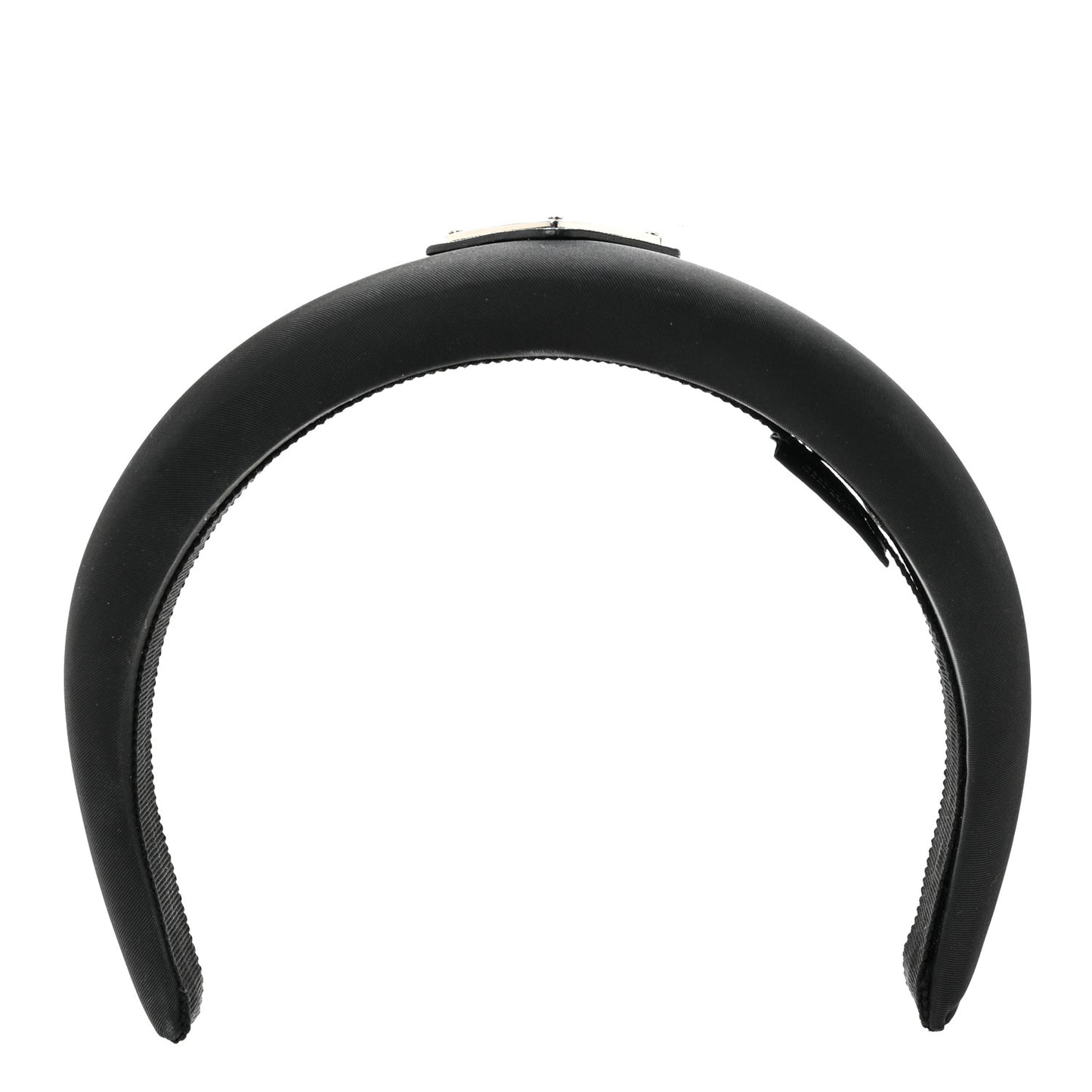 Re-Nylon Metal Triangle Logo Headband Black