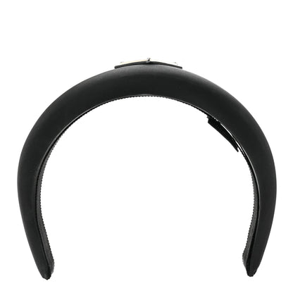 Prada Re-Nylon Metal Triangle Logo Headband Black 1 of 6