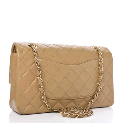 Chanel Lambskin Quilted Medium Double Flap Beige 3 of 12