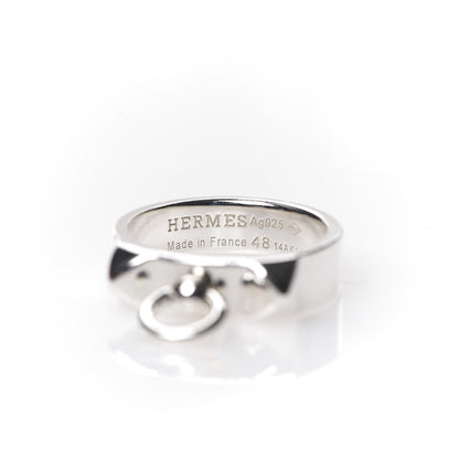 Hermes Sterling Silver PM Collier De Chien Ring 48 4.5 3 of 5