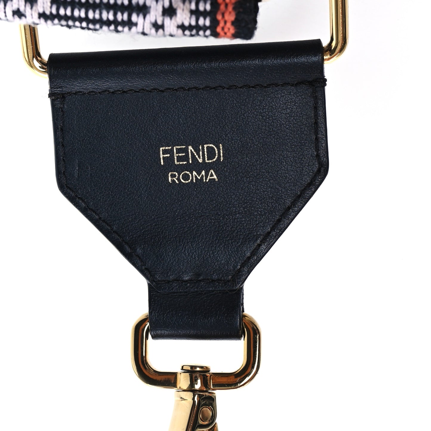 Cannete Ribbon Poly Vitello Century Logo Adjustable Strap You White Brandy Black