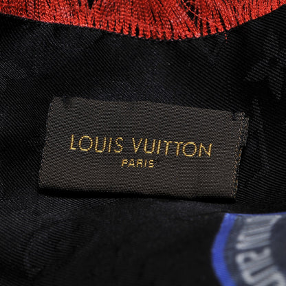 Louis Vuitton Silk Monogram World Tour Shawl Black 3 of 4