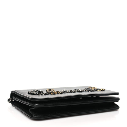 Chanel Calfskin Chain 20s Signe Wallet on Chain WOC Black 4 of 11