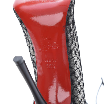 Christian Louboutin Nappa Fishnet Lace Hotero 100 Ankle Boots 38.5 Black 6 of 10