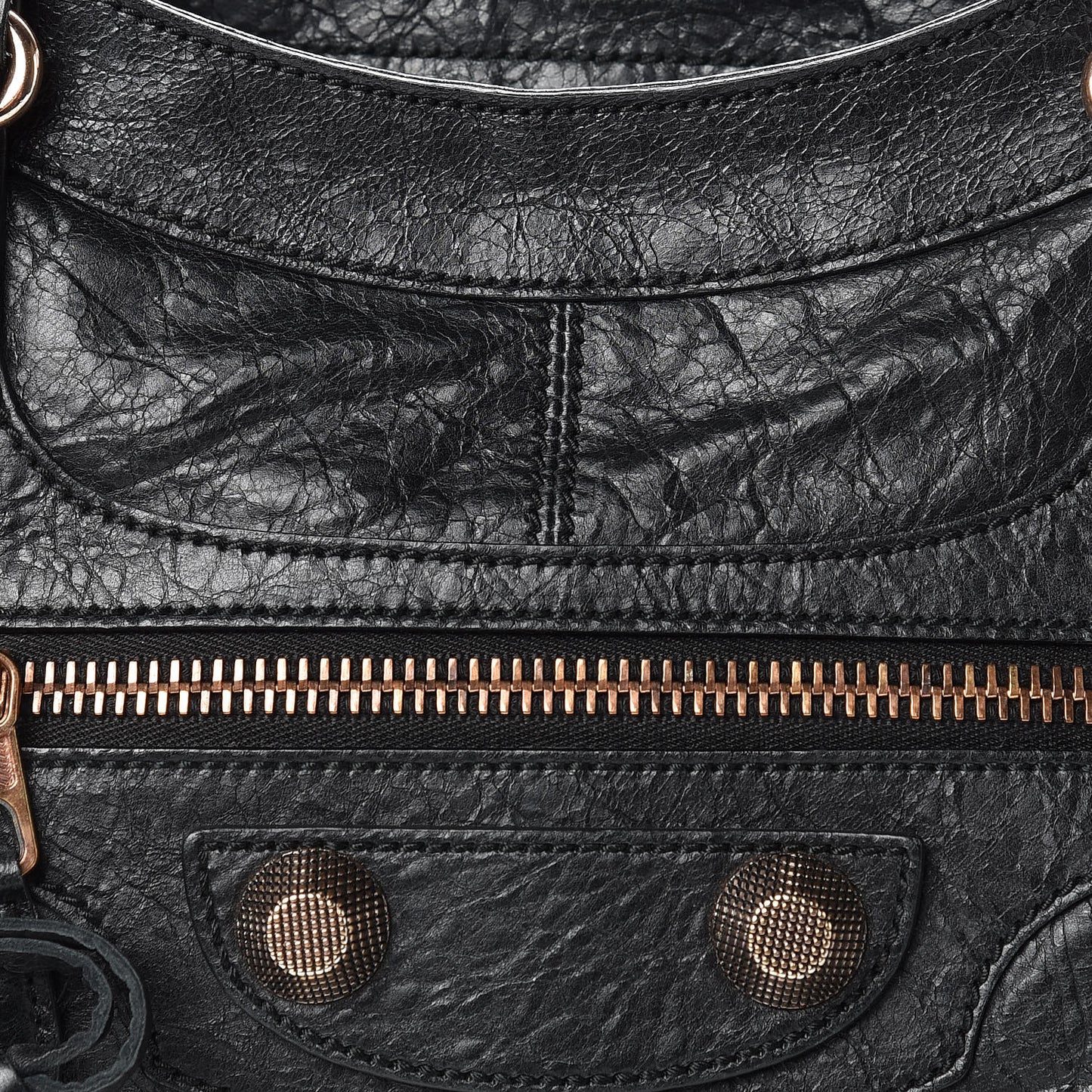 Agneau Giant 21 Rose Gold Hardware Part Time Black