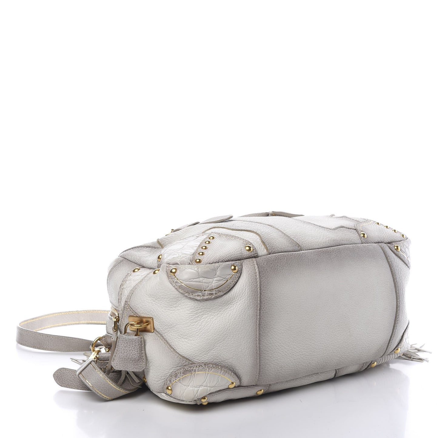 Cervo Patchwork Fringe Bowler Bianco