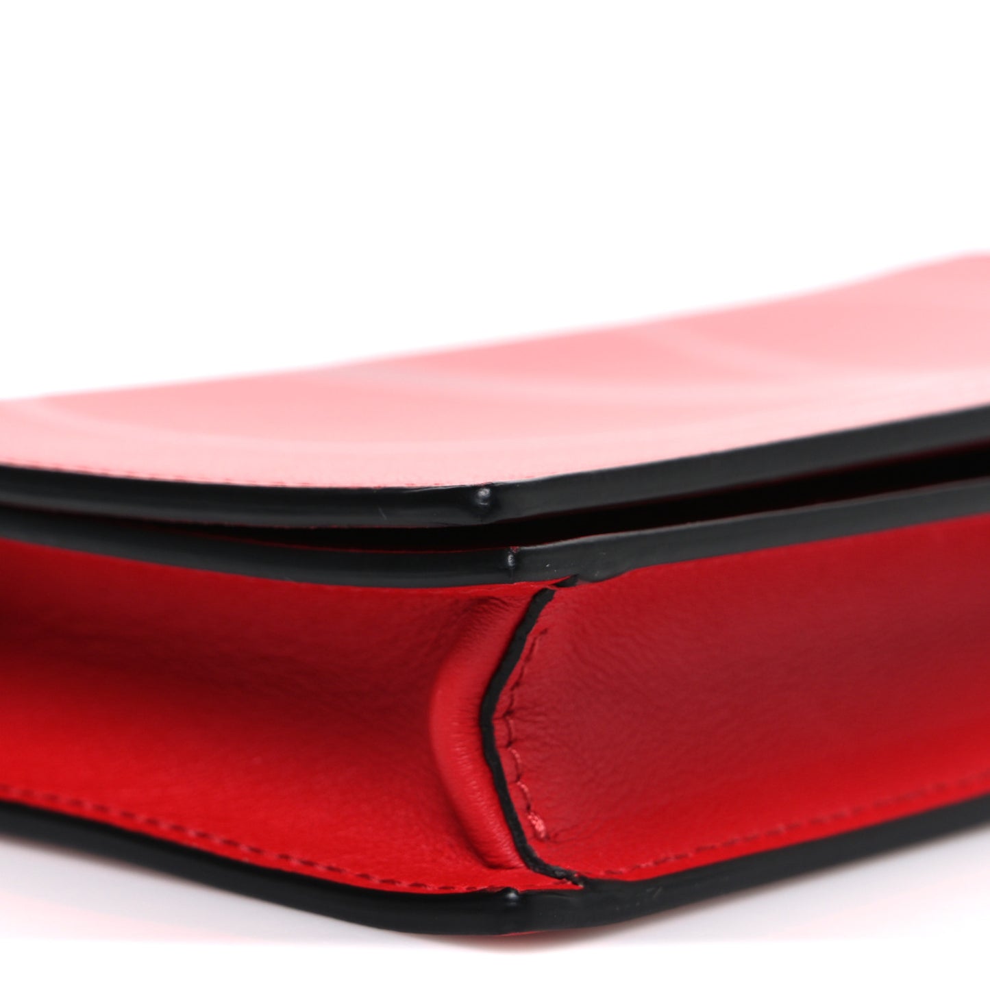 Calfskin Love Lab Go Logo Chain Pouch Rouge Pur