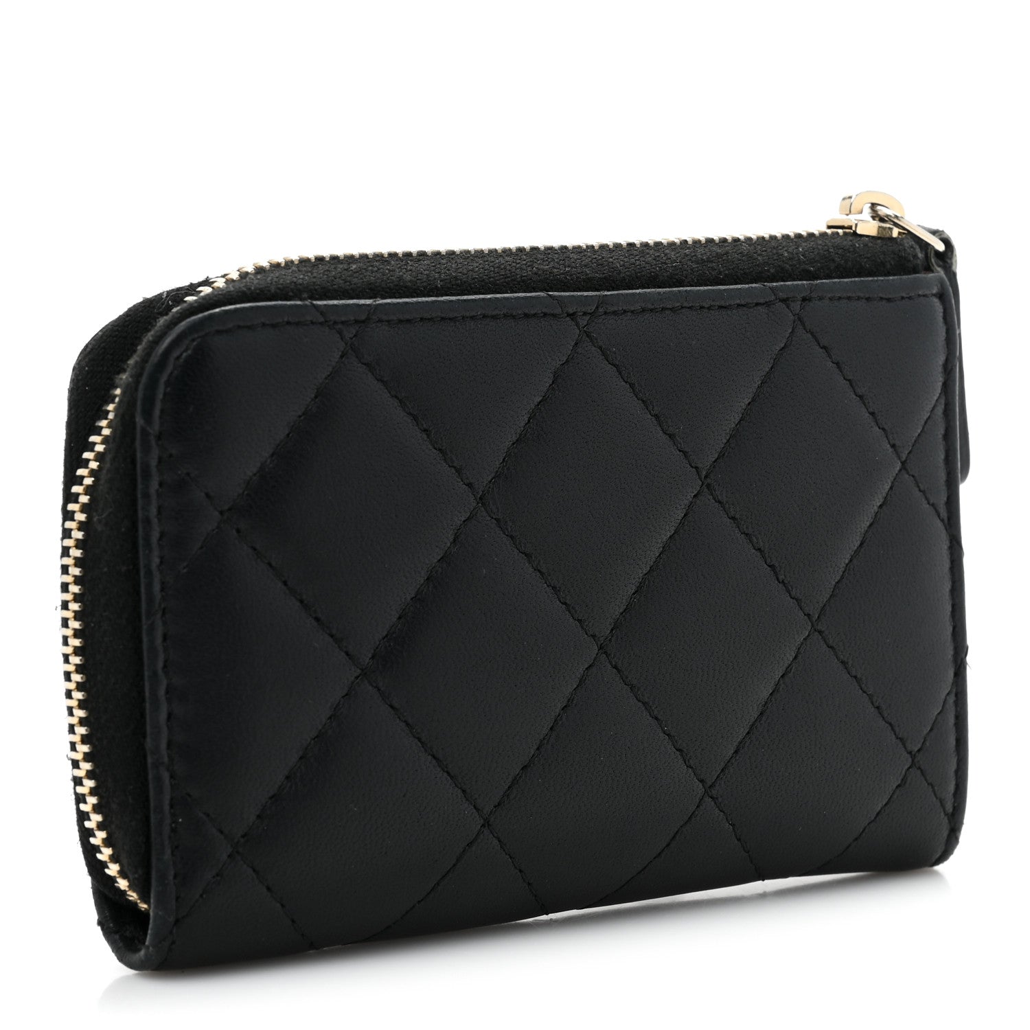 Chanel Lambskin Quilted Key Holder Case Black 3 of 10