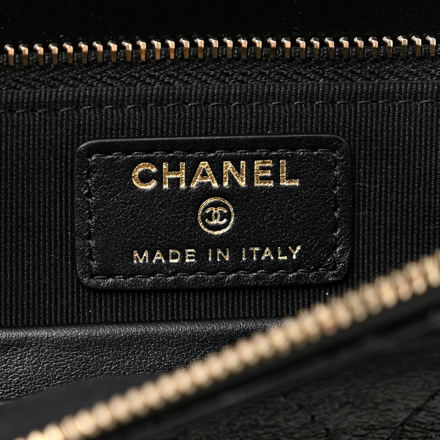 Chanel Shiny Crumpled Calfskin Quilted Clutch With Chain Black 6 of 9