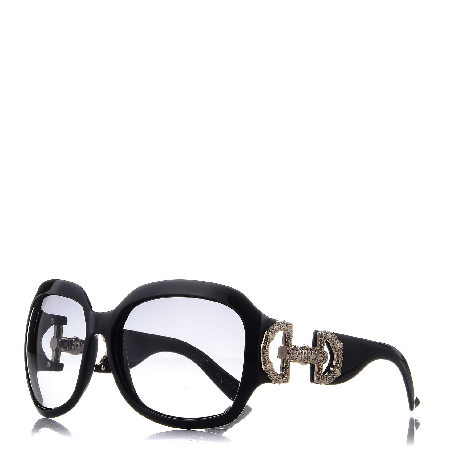 Gucci Crystal Bamboo Horsebit Sunglasses 3017/S Black 1 of 7