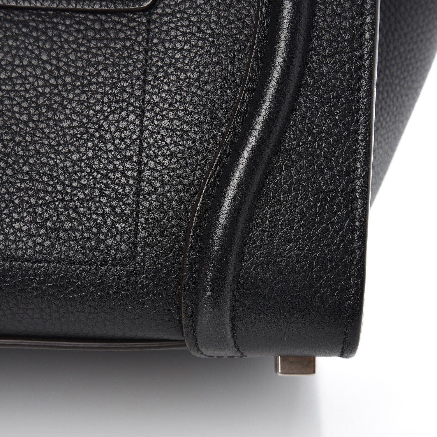 Celine Drummed Calfskin Micro Luggage Black 8 of 13