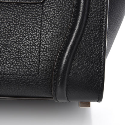 Celine Drummed Calfskin Micro Luggage Black 8 of 13