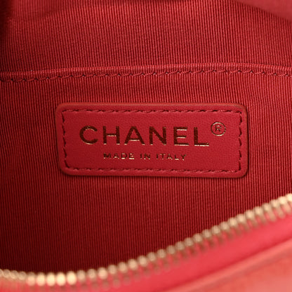 Chanel Crumpled Lambskin Quilted Bi Waist Bag Fanny Pack Pink 6 of 10