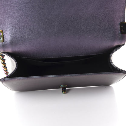 Chanel Iridescent Goatskin Quilted Medium Boy Flap Purple 5 of 10