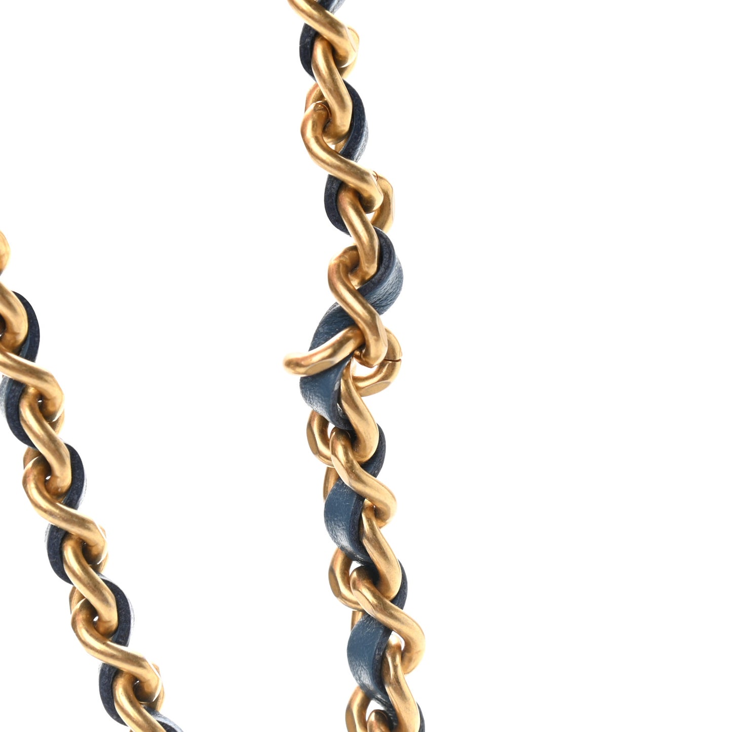 Denim Quilted CC Pearl Crush Wallet On Chain WOC Blue