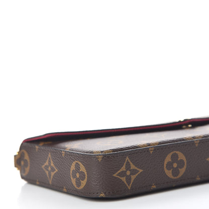 Louis Vuitton Monogram Pochette Felicie Chain Wallet Fuchsia 5 of 13