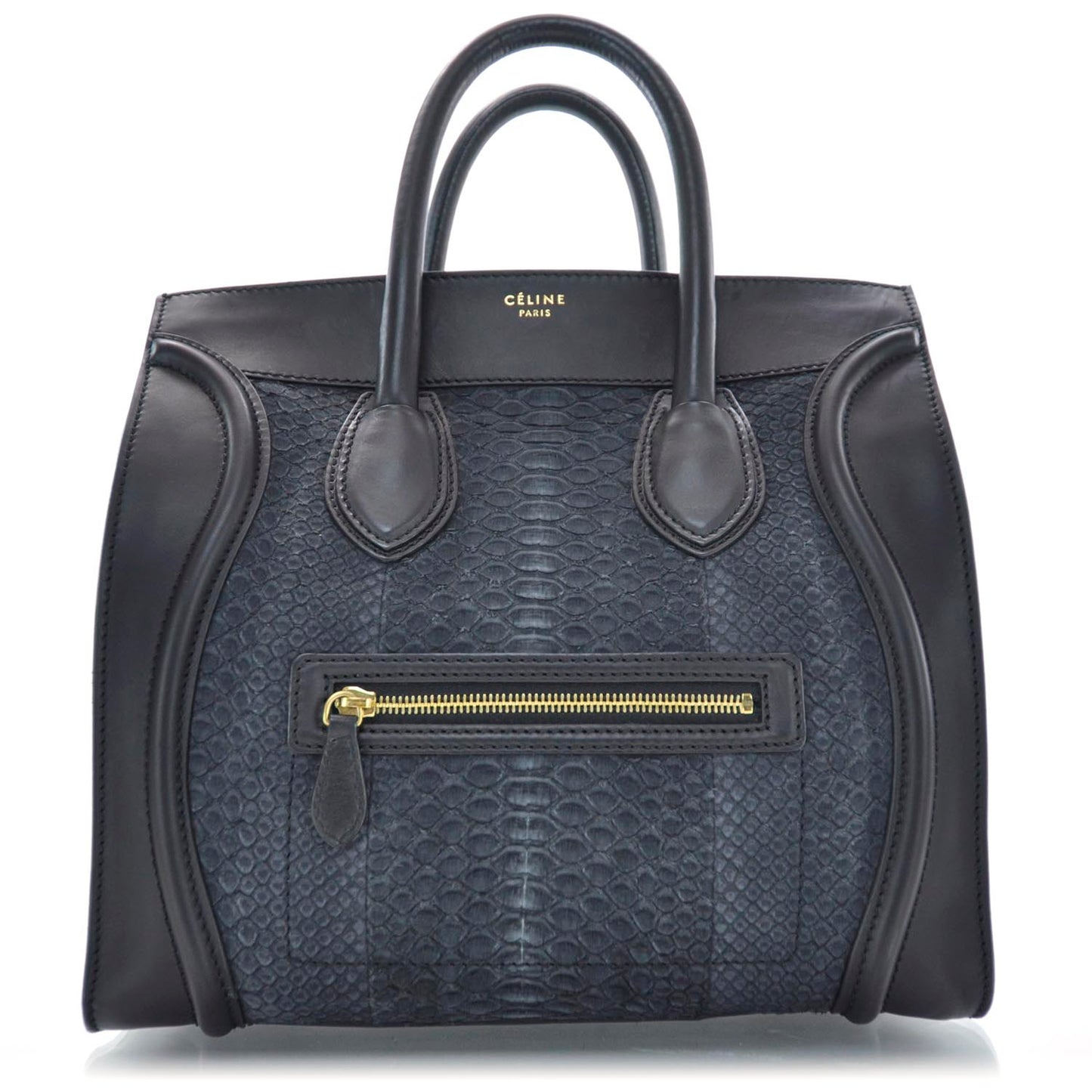 Ombre Python Mini Luggage Black