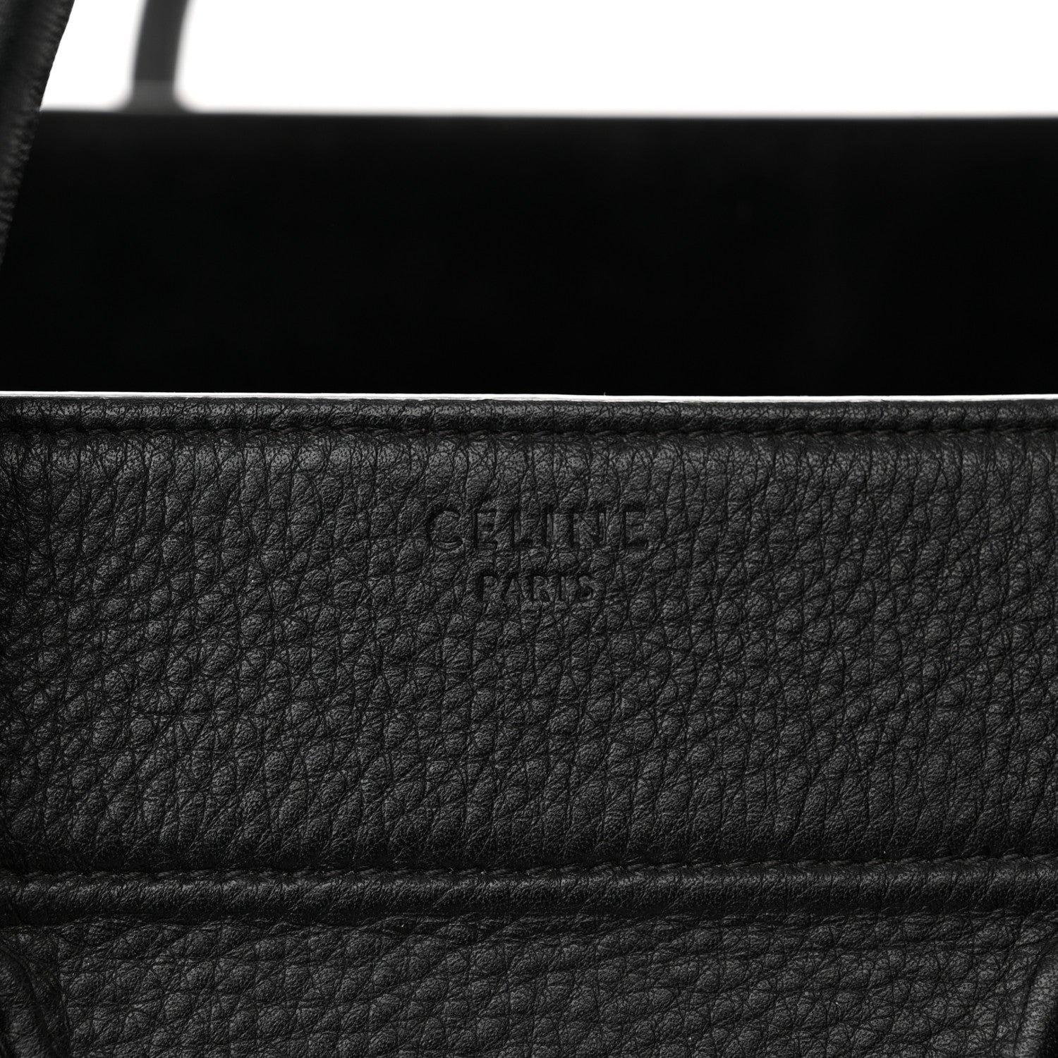 Celine Grained Calfskin Medium Phantom Luggage Black 7 of 13