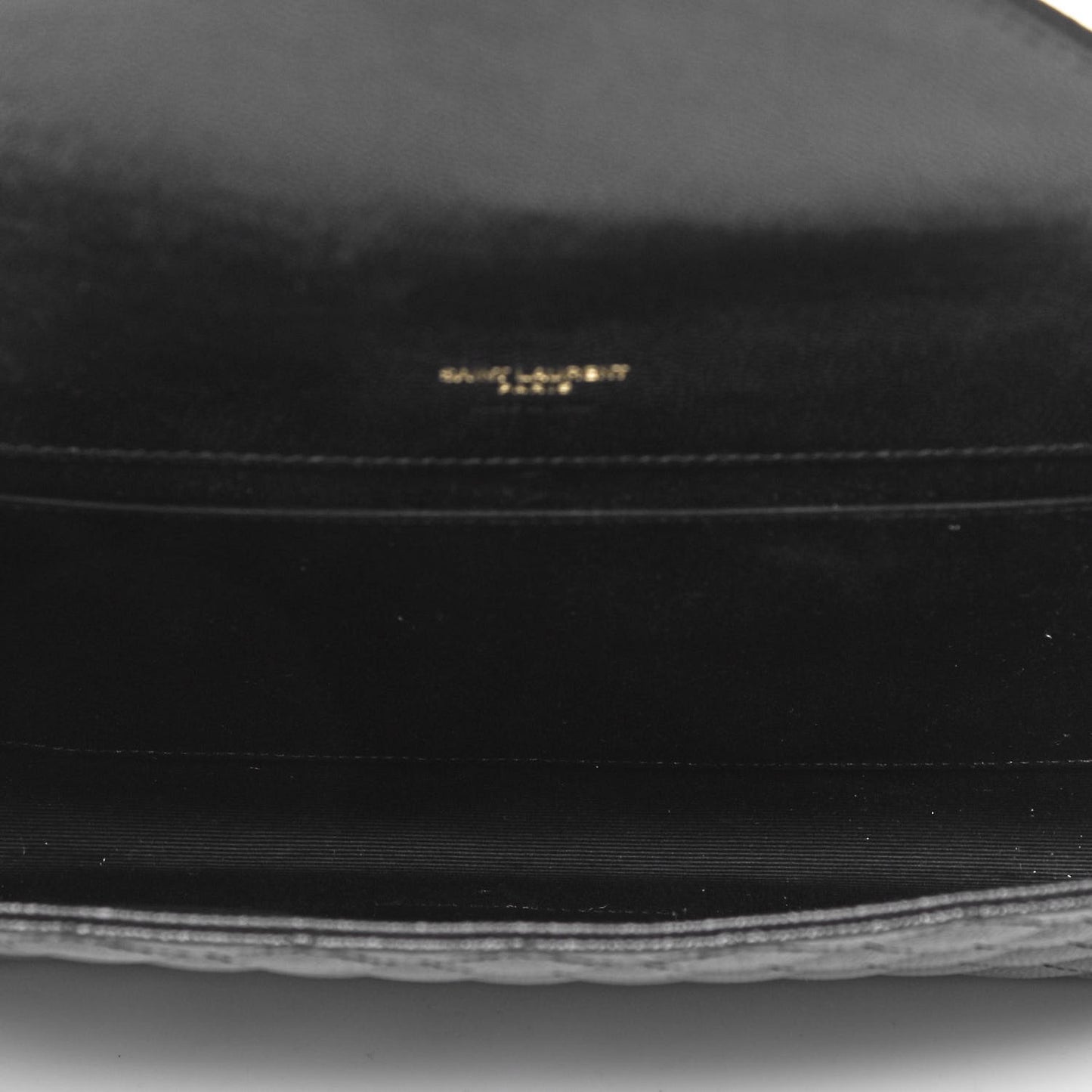 Grain De Poudre Textured Mixed Matelasse Triquilt Monogram Clutch Black