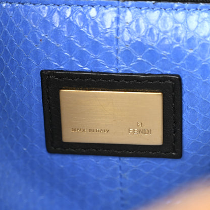 Fendi Raffia Snakeskin Large Peekaboo X-Tote Miele Bluette 7 of 10