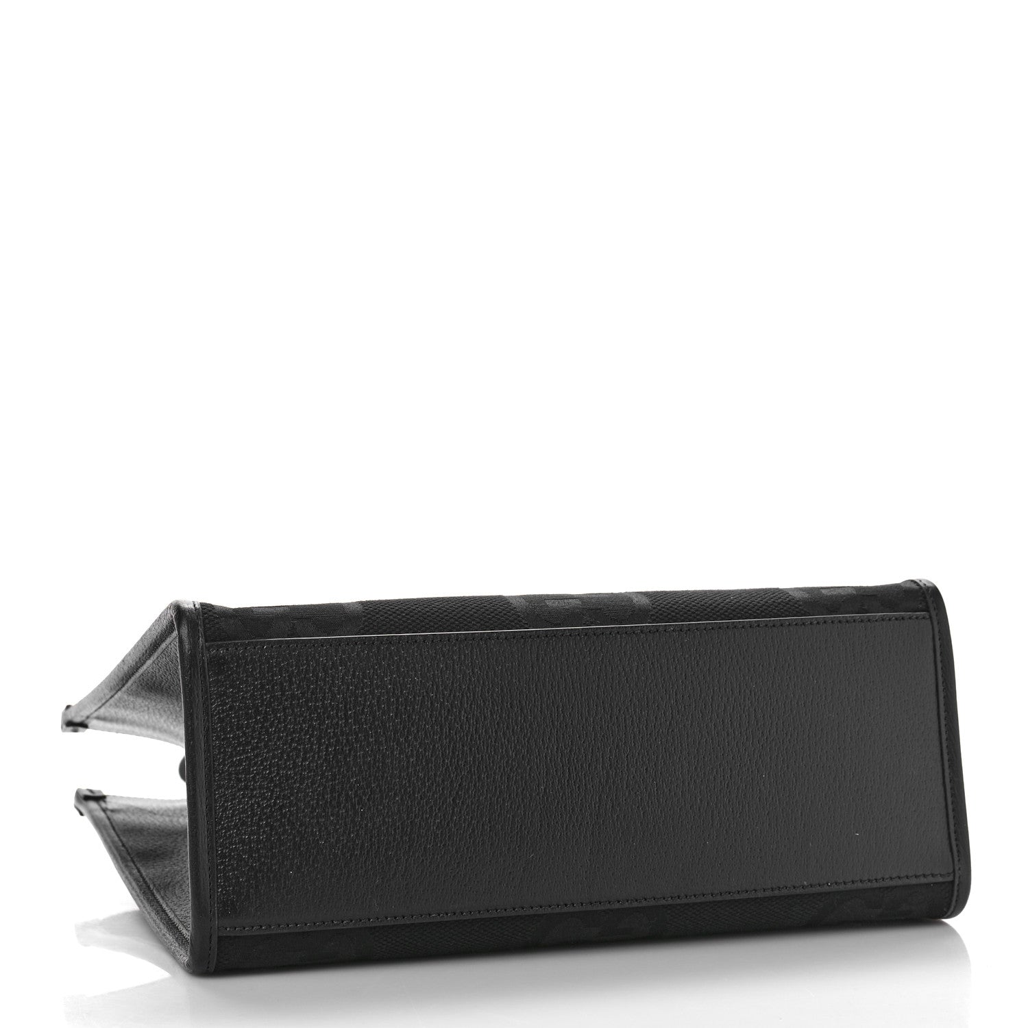 Gucci Monogram Jumbo GG Textured Dollar Calfskin Tote Bag Black 4 of 8