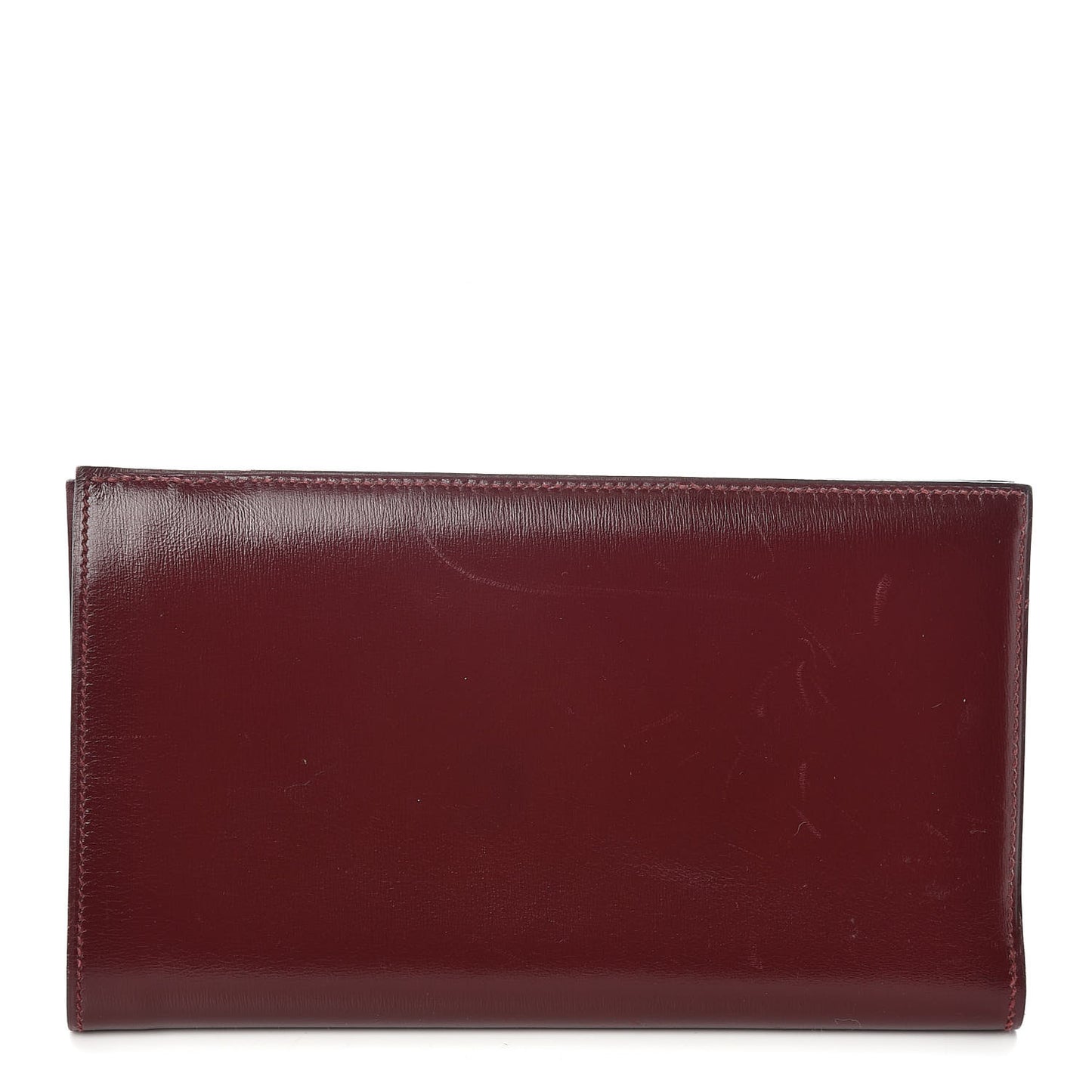 Box Checkbook Holder Wallet Rouge H