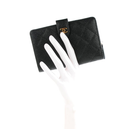 Chanel Caviar Quilted Zipped Pocket Wallet Black 2 of 8