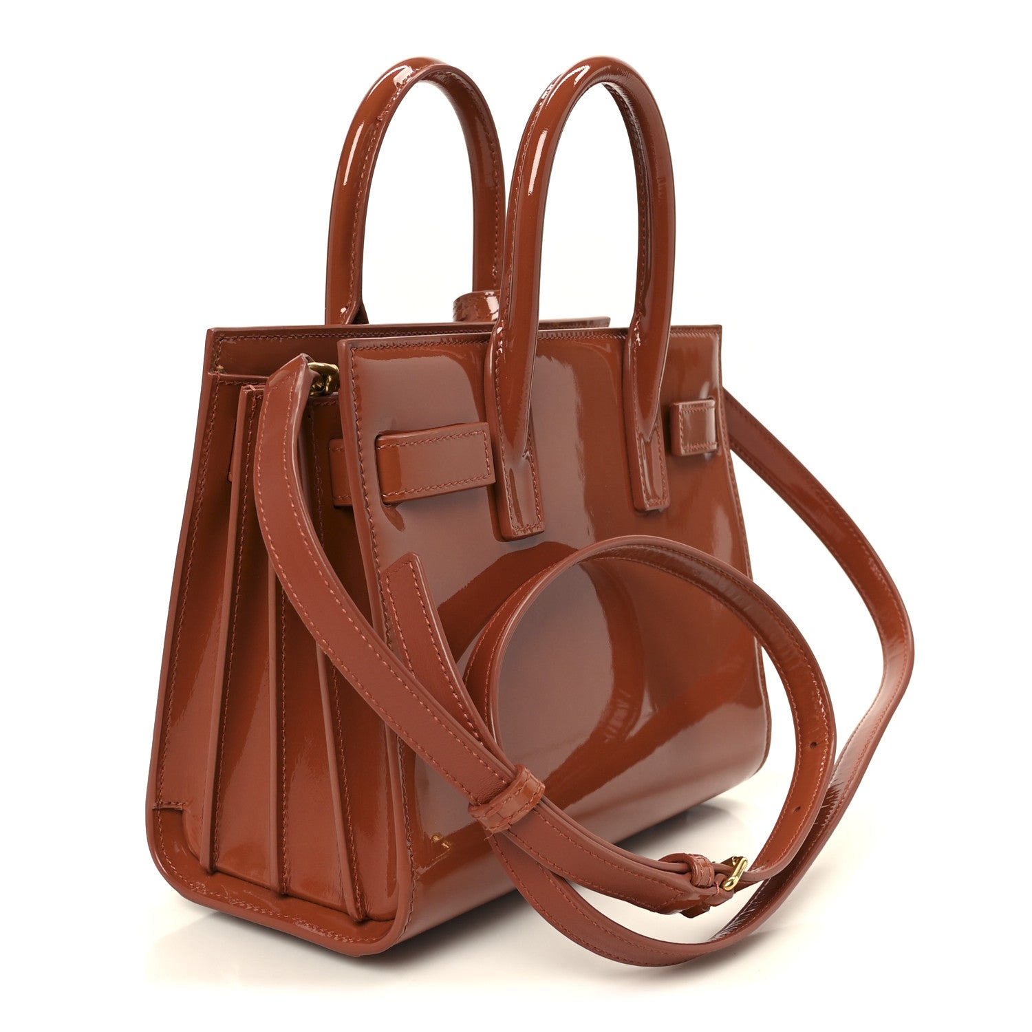 Saint Laurent Patent Nano Sac de Jour Mild Rose 3 of 10