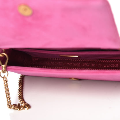 Prada Velluto Ricamo Cahier Belt Bag Fuxia 6 of 7