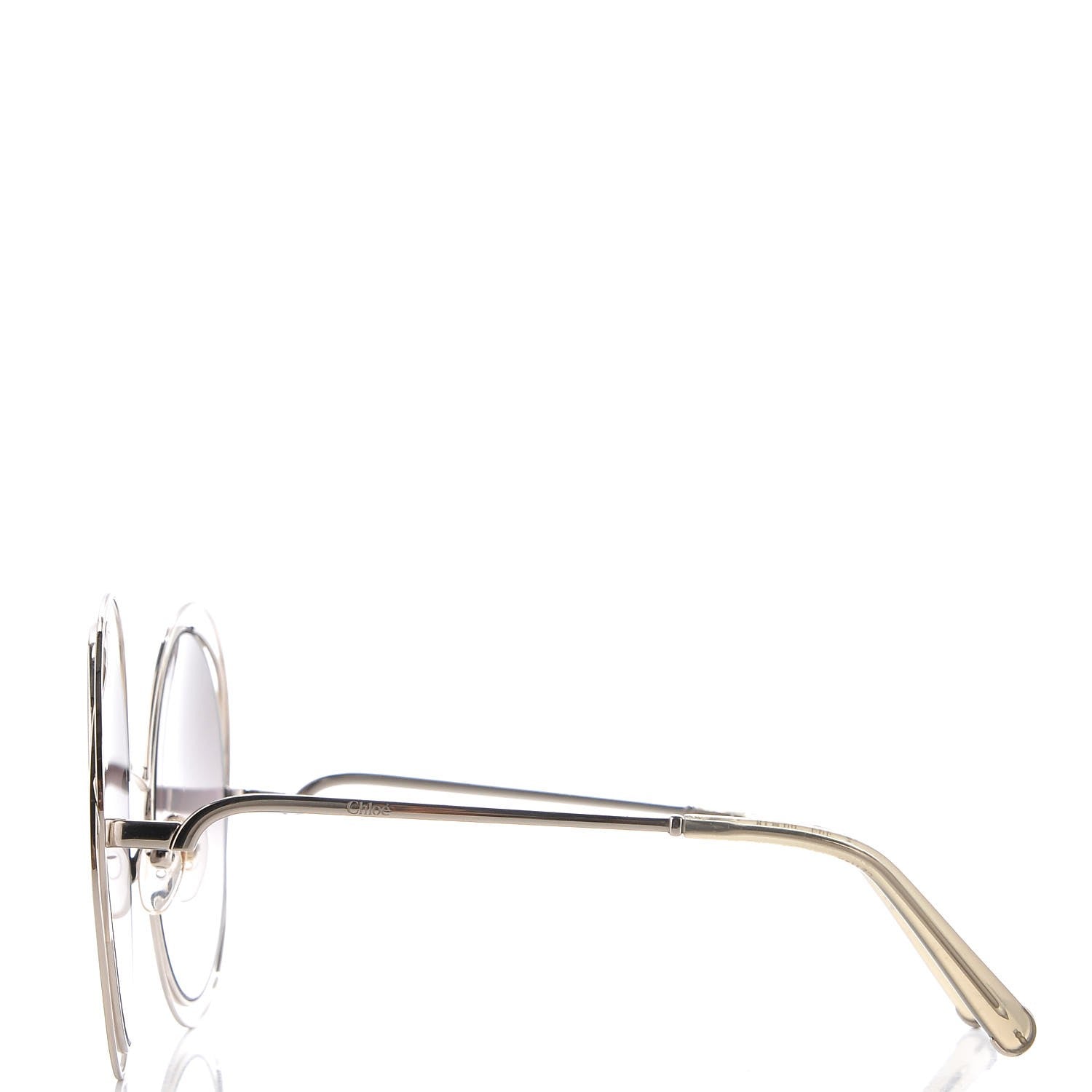 Chloe Oversize Round Carlina Oversized Round Sunglasses CE114S Silver Light Grey 3 of 7