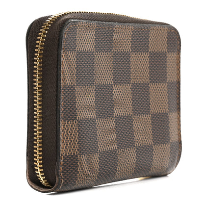 Louis Vuitton Damier Ebene Zippy Coin Purse Rose Ballerine 3 of 14