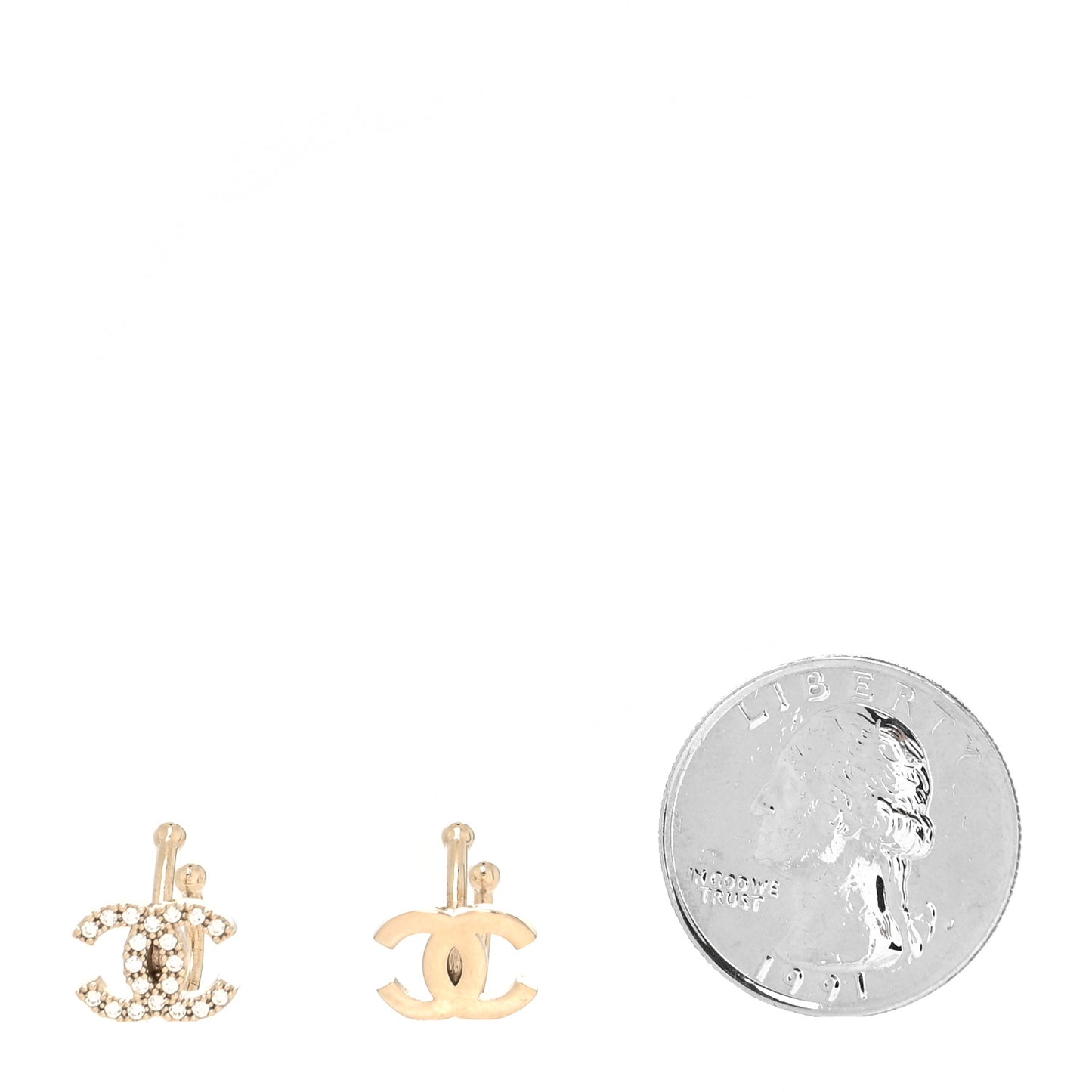 Metal Strass Lip Ring Set Gold