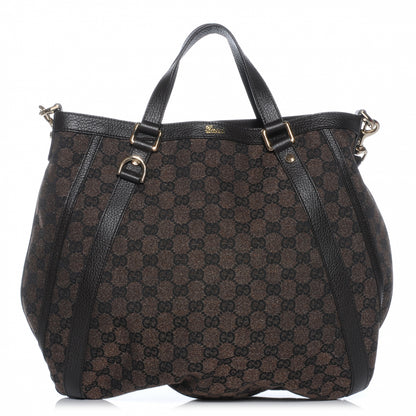 Gucci Monogram Medium Abbey Convertible Tote Dark Brown 1 of 7