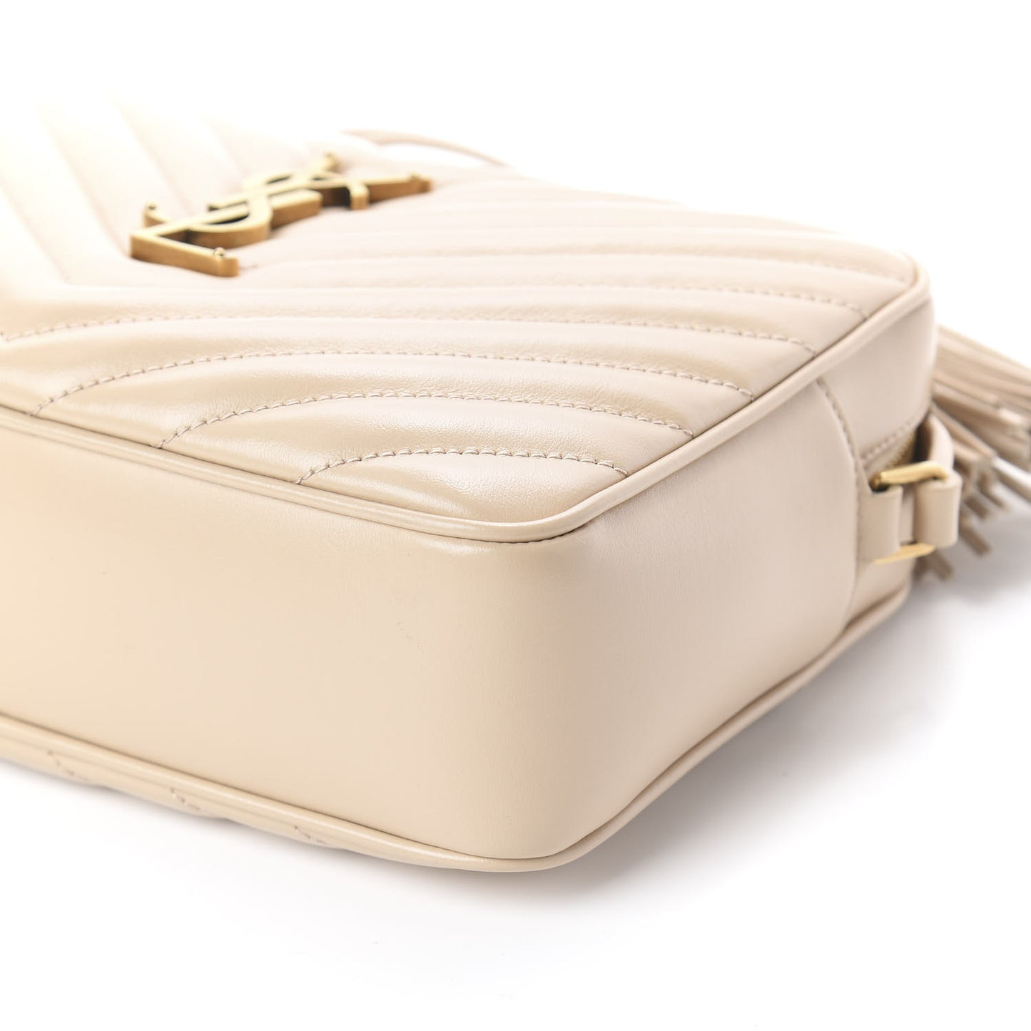Calfskin Matelasse Monogram Lou Camera Bag Nude Powder