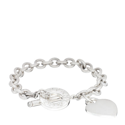 Tiffany Sterling Silver Heart Tag Toggle Bracelet 1 of 3