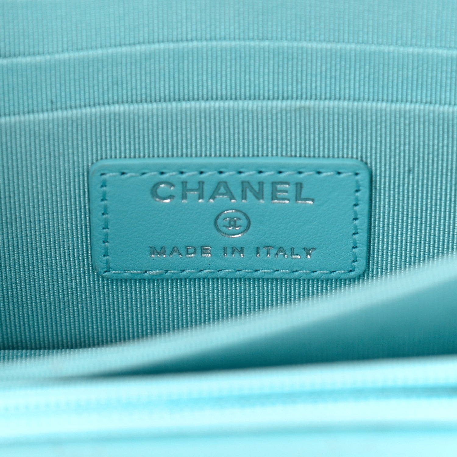 Chanel Lambskin Quilted Mini Wallet On Chain WOC Neon Blue 5 of 11