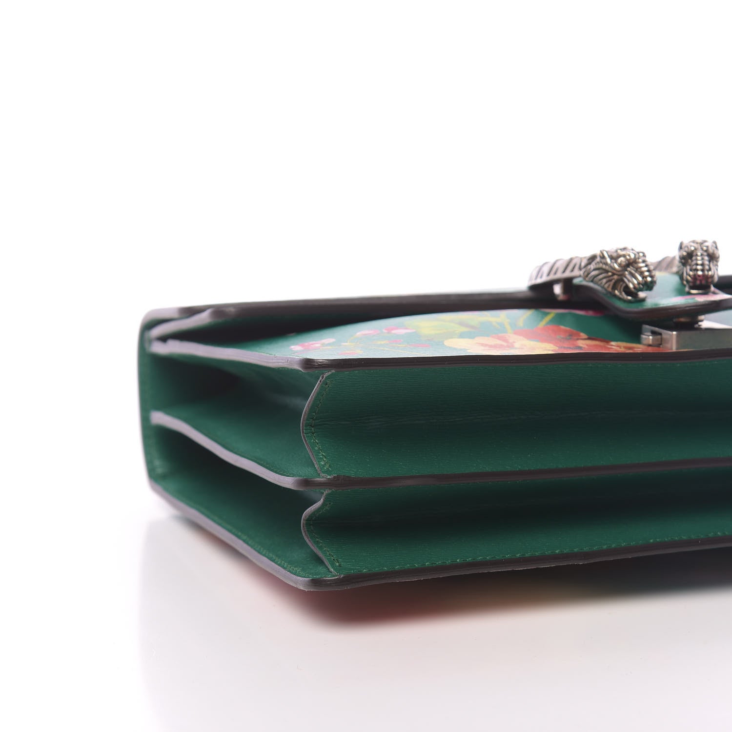 Gucci Calfskin Blooms Print Medium Dionysus Shoulder Bag Bright Emerald Multicolor 8 of 10
