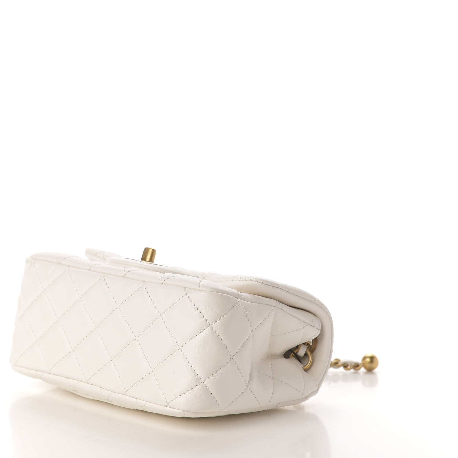 Chanel Lambskin Quilted Mini Pearl Crush Flap White 9 of 11