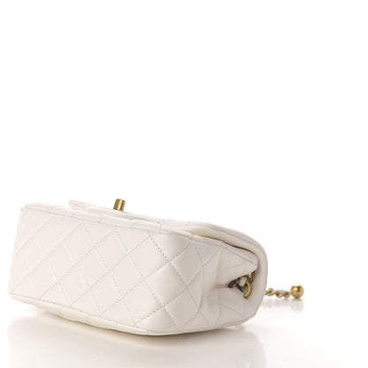 Chanel Lambskin Quilted Mini Pearl Crush Flap White 9 of 11