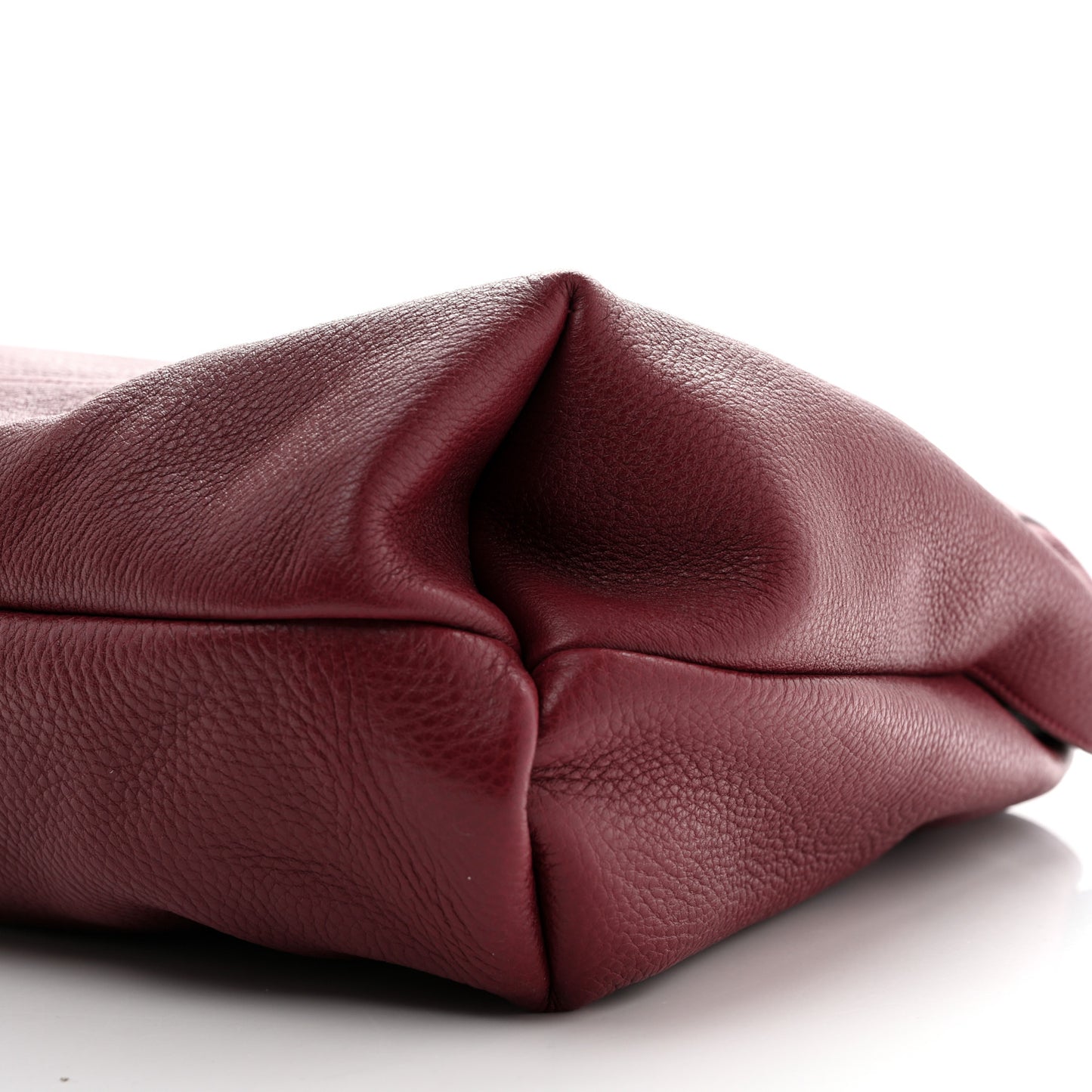Grained Calfskin Softbit Maxi Shoulder Bag Rosso Ancora Red