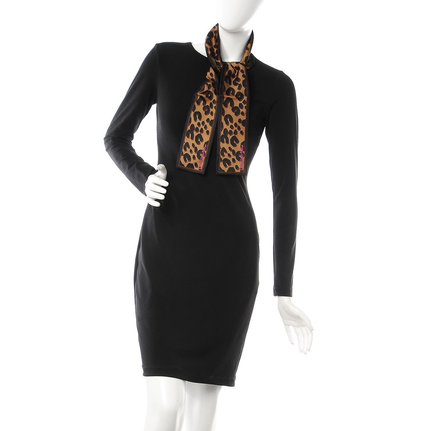 Silk Leopard Bandeau Scarf Marron