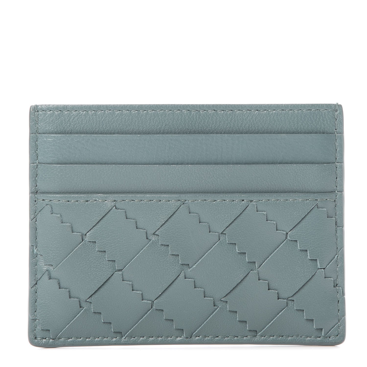 Bottega Veneta Nappa Intrecciato Zig Zag Card Holder Storm 1 of 8