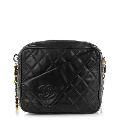 Chanel Lambskin Quilted Camera Case Black 1 of 11