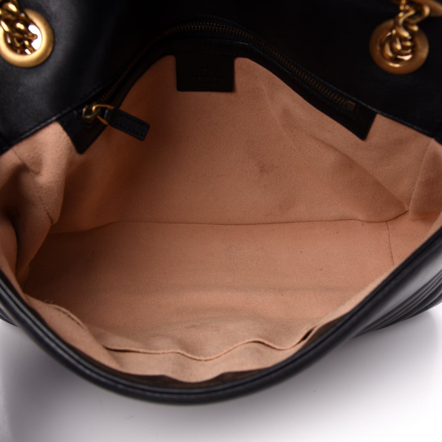 Calfskin Matelasse Medium GG Marmont Shoulder Bag Black