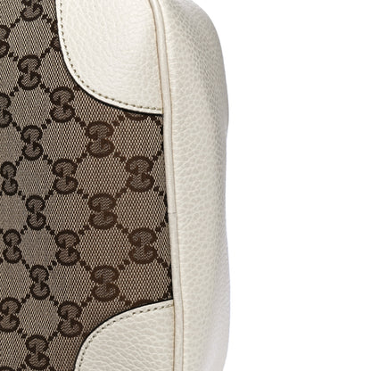 Gucci Monogram Dollar Calfskin Mini Bree Messenger Bag Beige Ebony Avoire 12 of 13