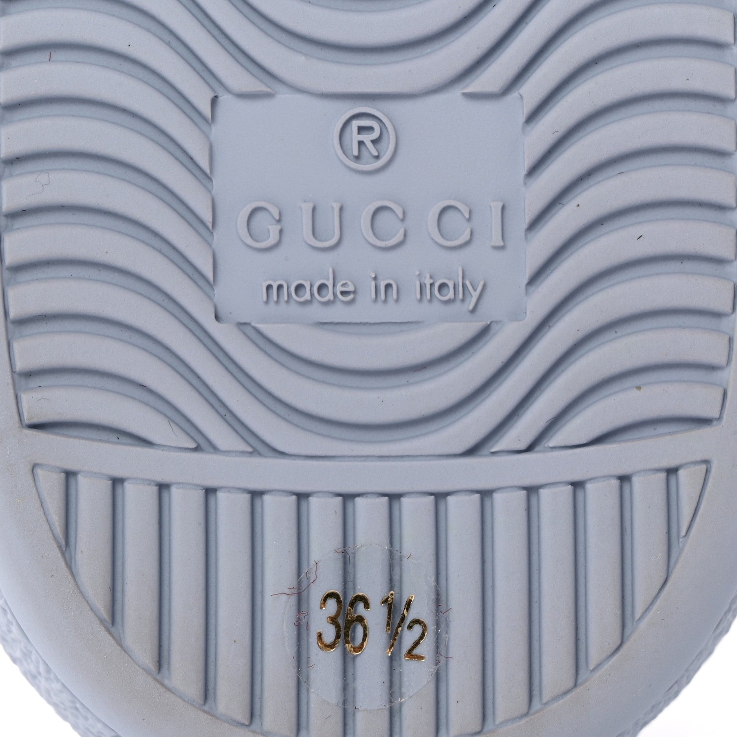 Gucci Calfskin Interlocking G Perforated Womens Ace Sneakers 36.5 Porcelain Light Blue Zaffiro 6 of 8
