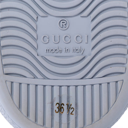 Gucci Calfskin Interlocking G Perforated Womens Ace Sneakers 36.5 Porcelain Light Blue Zaffiro 6 of 8