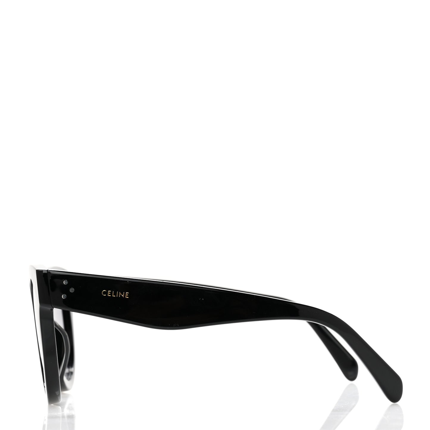 Acetate Studded Mineral Round Sunglasses CL40031N Black