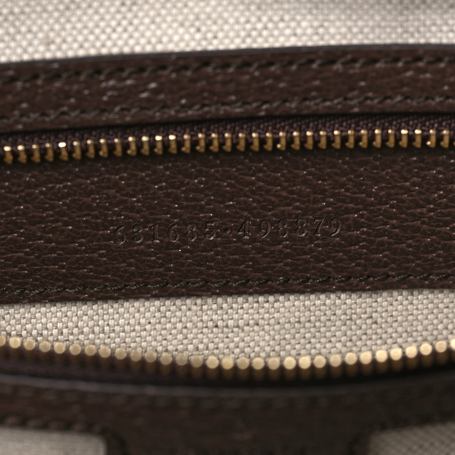 Gucci Monogram Jumbo GG Textured Dollar Calfskin Web Medium Ophidia Shopping Tote Camel Ebony 7 of 9